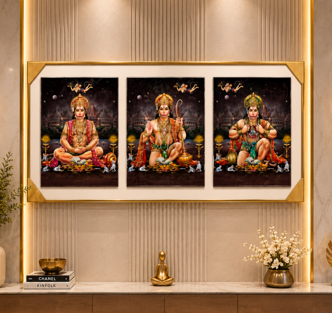 Sacred Hanuman Wall Art Set
