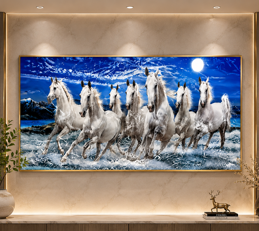 Vastu Seven White Horses Painting