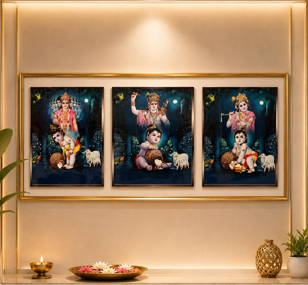 Bal Krishna Devotional Wall Art