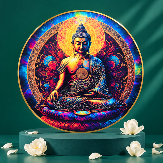 Radiant Buddha Round Wall Art
