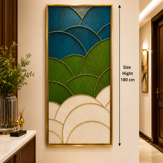Layered canvas painting