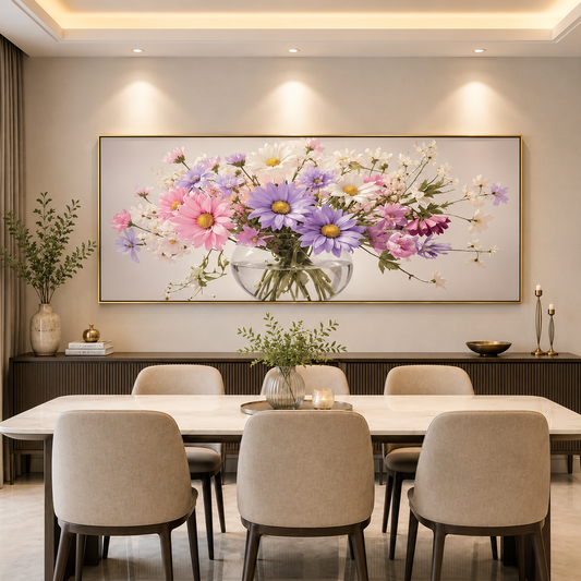 Elegant Floral Vase Canvas Wall Art